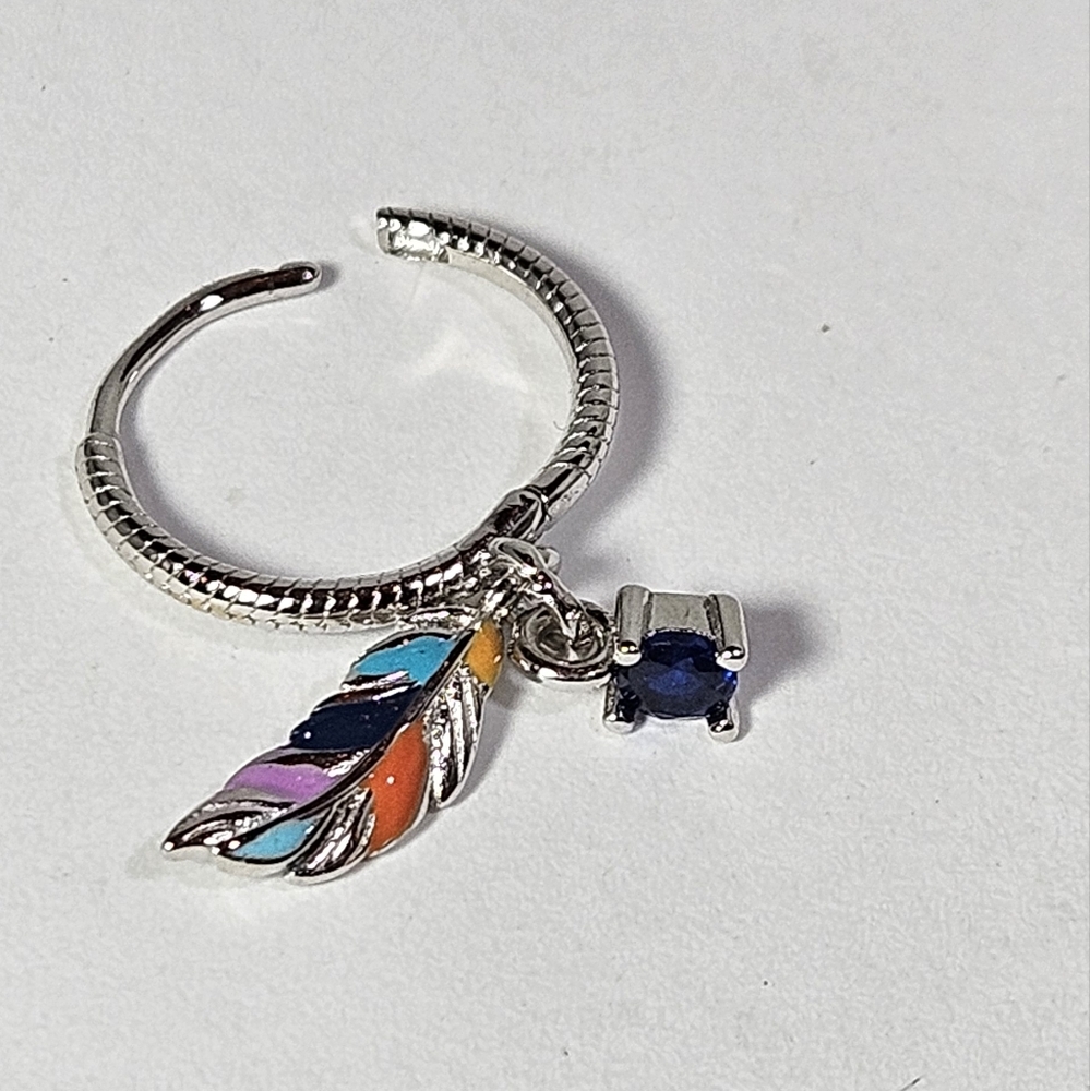 Sterling Silver Tribal Feather Earrings
